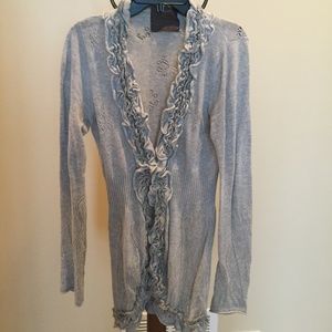 Guinevere Anthropology gray long sweater